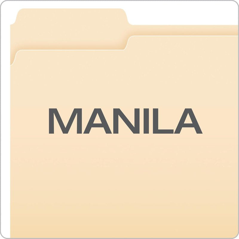 Manila File Folders Bulk Pack 250 Letter Size with 3 Tabs for Office & Home Organization