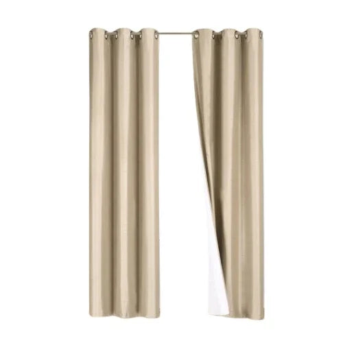 Blackout Window Curtain Panels - Room Darkening, Noise Reducing, Energy Efficient, 84 Inches, Taupe, Set of 2