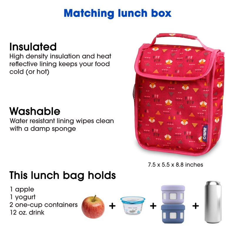 Kids Rolling Backpack with Insulated Lunch Bag - School & Travel