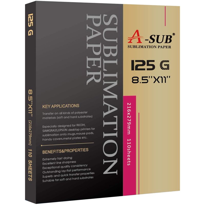 Sublimation Kit with 110 Sheets 125gsm & 480ml Ink for Inkjet Printers