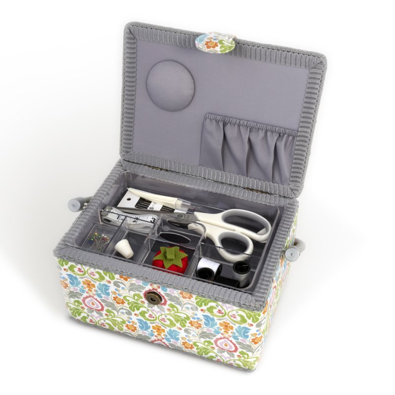 Medium Sewing Basket Kit with Essential Supplies - Organizer & Tools