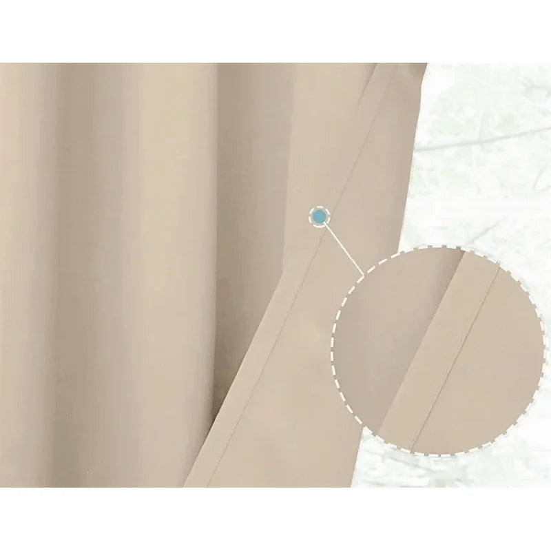 Blackout Thermal Grommet Window Curtain Panel - 28x36 Inches, Taupe