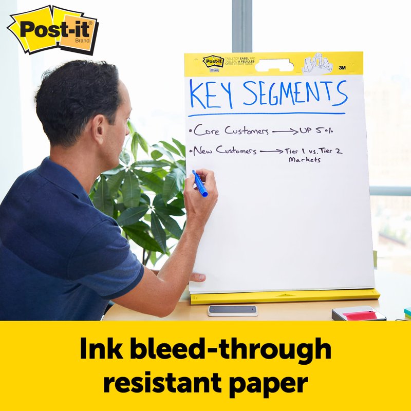 Post-it Super Sticky Portable Tabletop Easel with Dry Erase Pad 20x30 inches