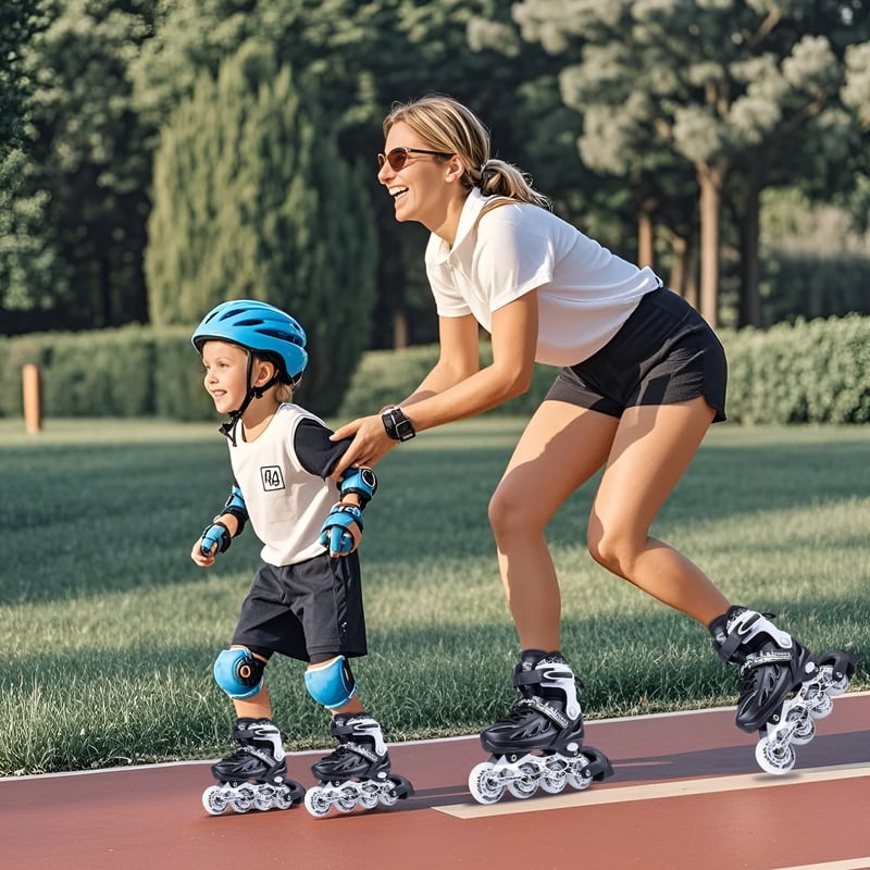 Adjustable Unisex Inline Skates with Light-Up Wheels for Teens & Adults
