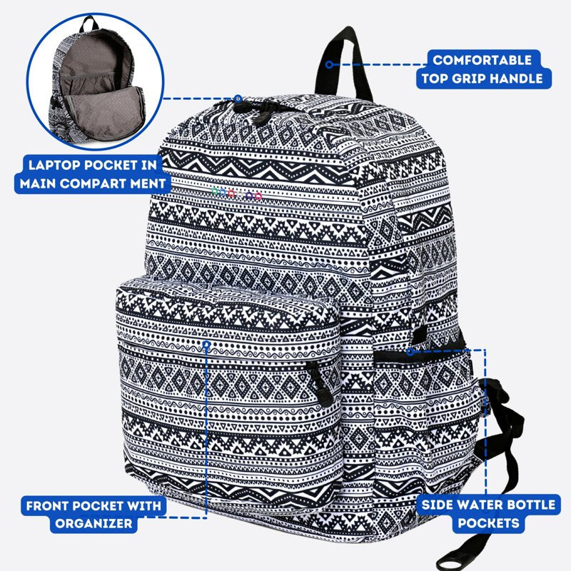 17-Inch School and Travel Backpack for Kids & Adults - Water-Resistant & Ergonomic