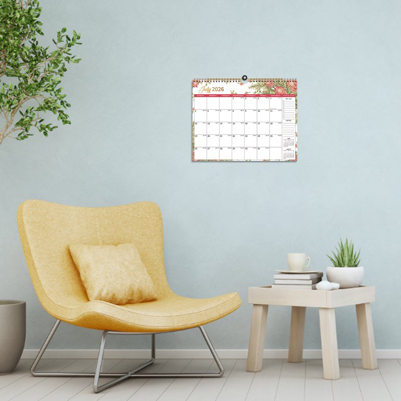 2026-2027 Wall Calendar 18-Month Planner with Holidays & Notes - Thick Paper