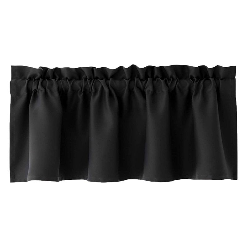 Blackout Window Valance Curtain for Kitchen and Living Room 57x18 Inches