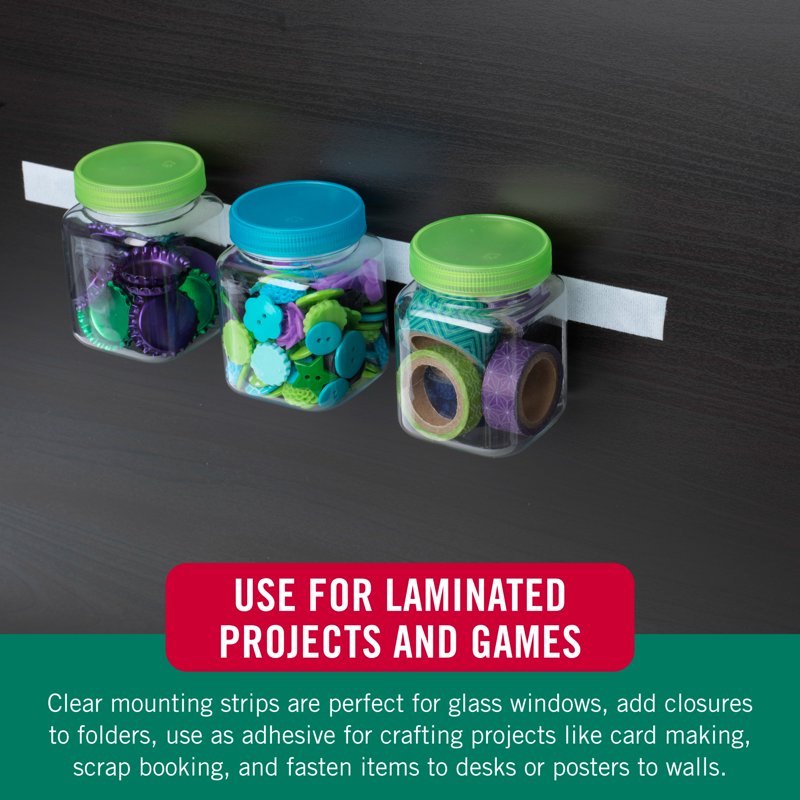 Clear General Purpose Double-Sided Tape - Thin Adhesive Strips for Home & Office