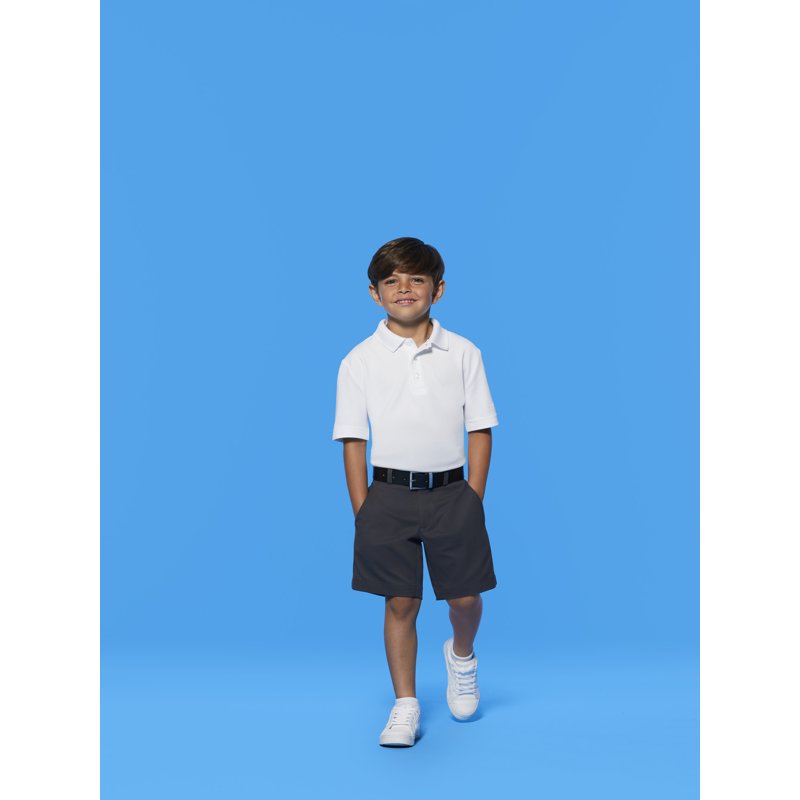 Kids Golf Polo Shirt Performance Short Sleeve Moisture Wicking Sun Protection