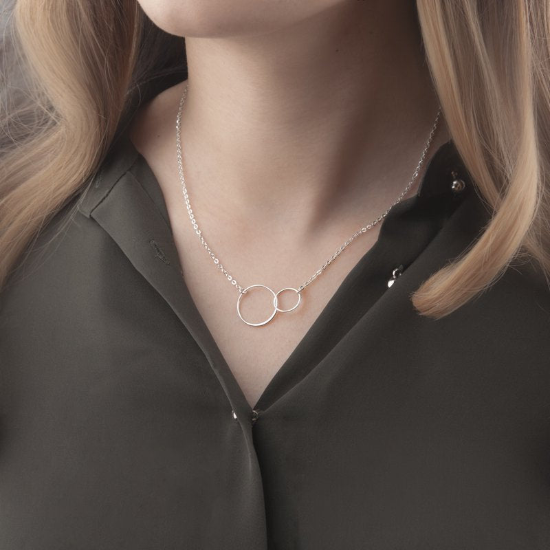 Mother & Daughter Necklace Sterling Silver Gift for Mothers Day or Birthday
