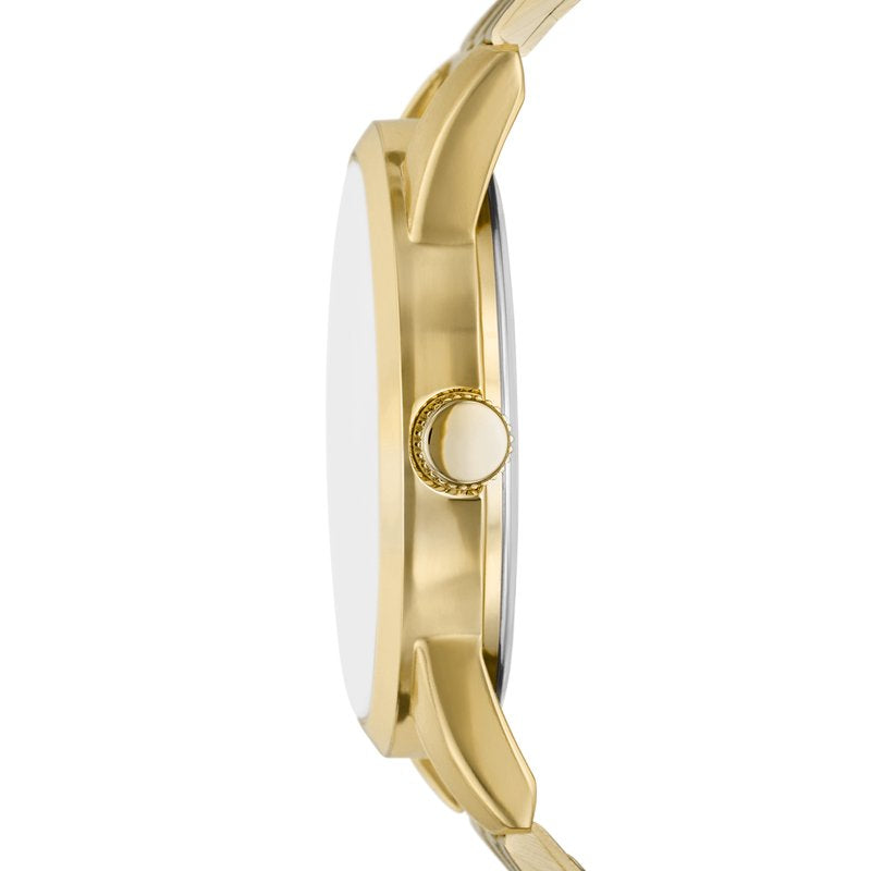 Gold Men's Watch with Roman Numerals 42MM Classic Quartz Timepiece