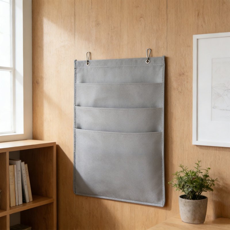 Wall File Organizer with 6 Pockets - Hanging Letter & A4 Paper Storage