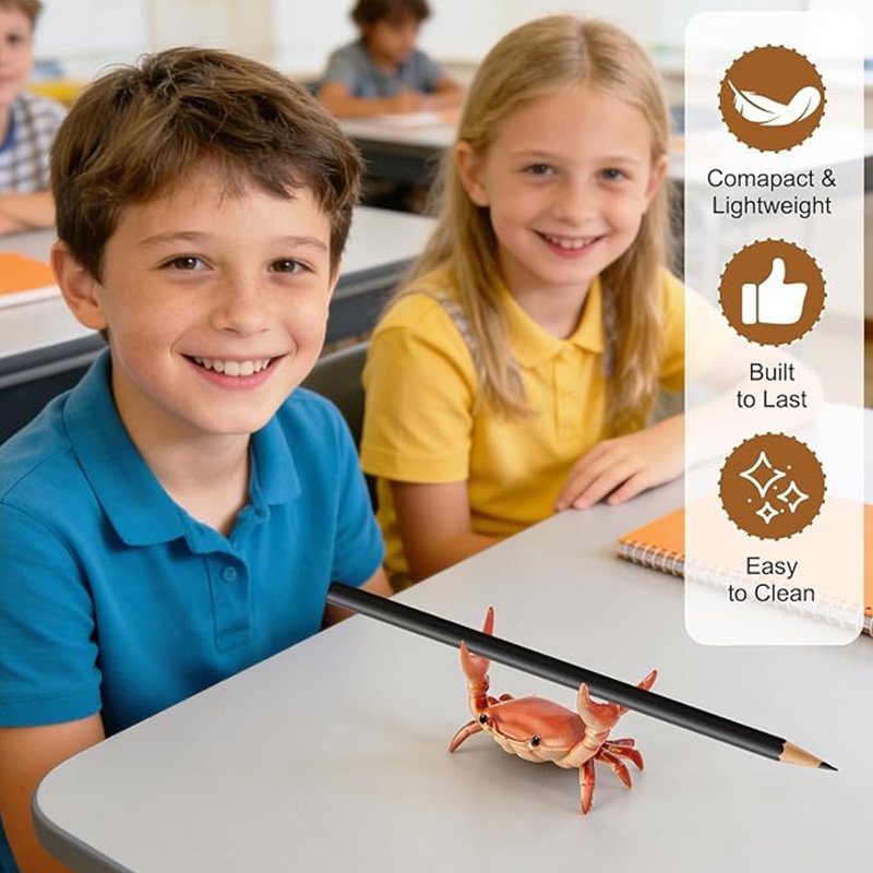 Crab Pen Holder Desk Organizer, Cute Small Item Storage for Office & Home