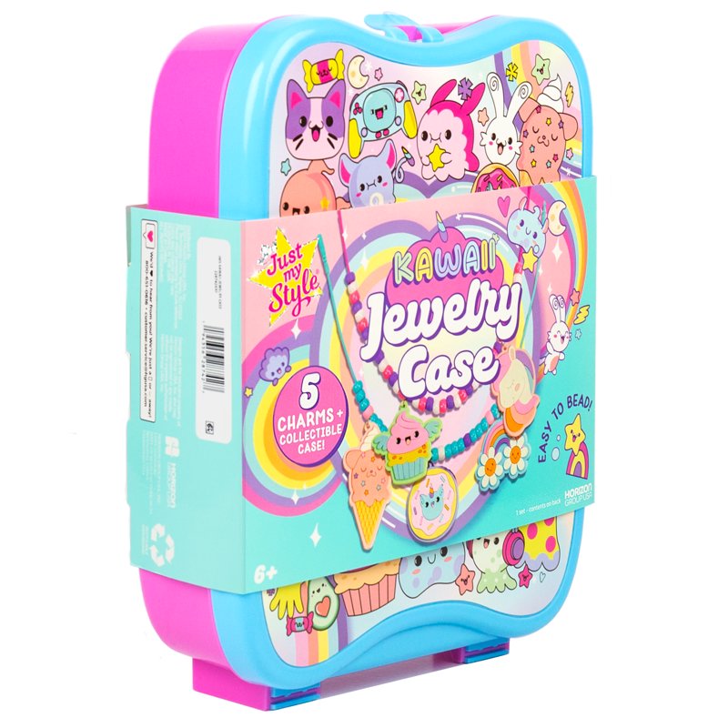 Kids Jewelry Making Kit with Storage Case - Create Custom Bracelets & Necklaces