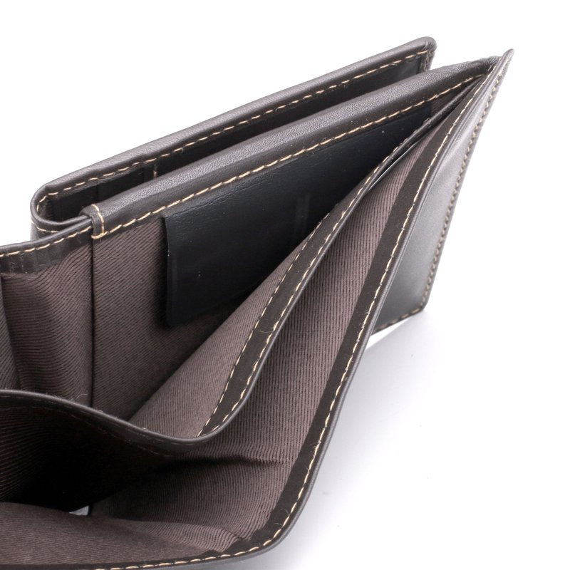 Men's Leather Regatta Convertible Card Case Wallet - Brown & Black