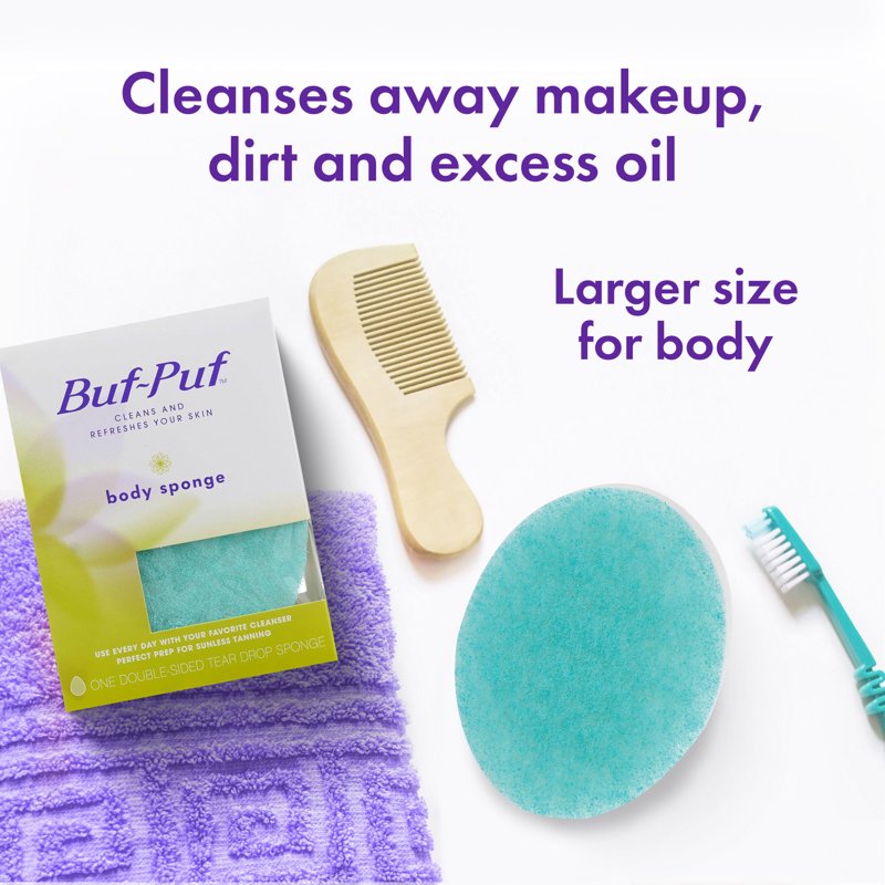 Reusable Double-Sided Body & Face Sponge for Skin Exfoliation & Cleansing