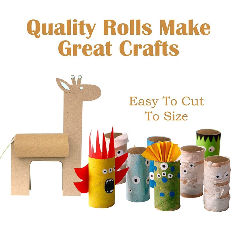 12-Inch Cardboard Roll Tubes for Crafts & Art Projects, 22 Pcs