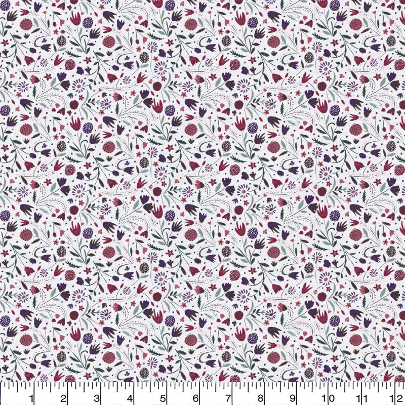 Wild Hearts Cotton Fabric Bundle - 5 Fat Quarters for Quilting & Sewing
