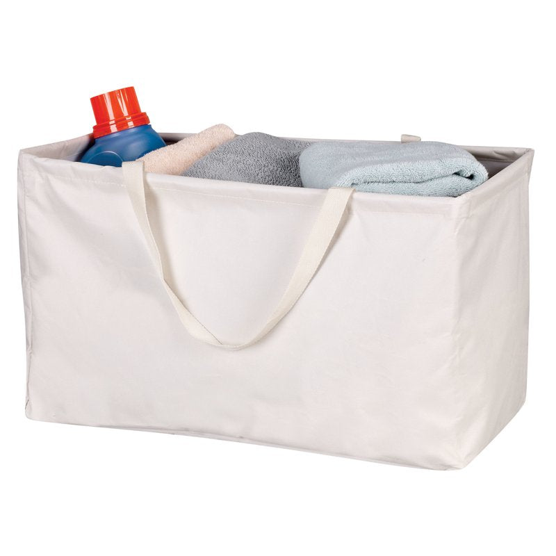 Large Capacity Canvas Utility Tote Bag Water-Resistant Vinyl Lining