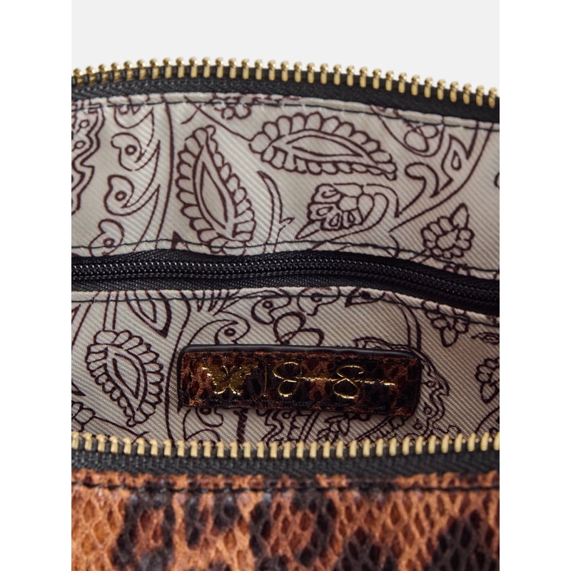 Women's Shoulder Handbag with Adjustable Strap - Leopard, Black, Olive