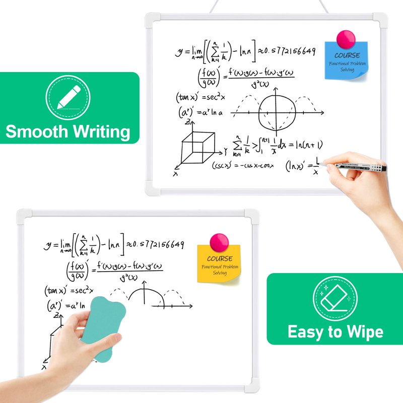 Magnetic Whiteboard Dry Erase Board 16x12 Inch Wall Sign for Office Home Classroom