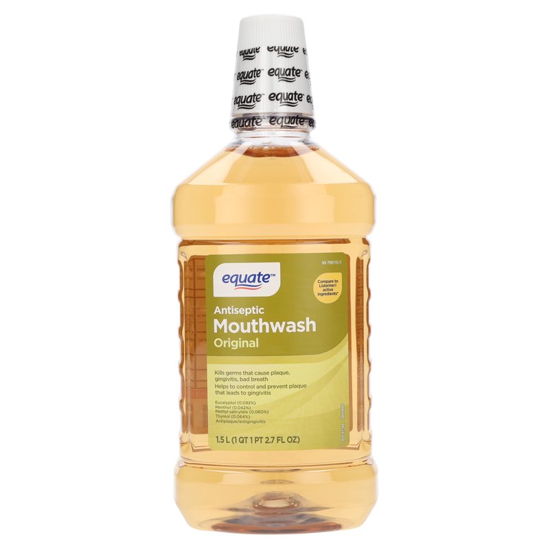 Equate Antiseptic Mouthwash Original 6-Pack 1.5L | Dental Oral Care