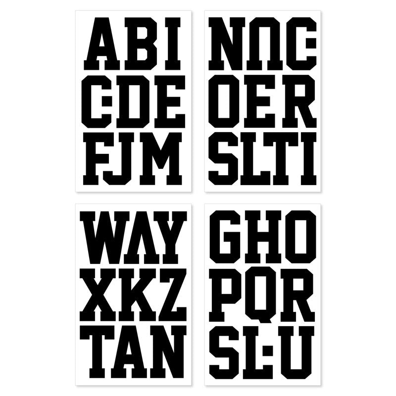 2 Pack Iron-On Letters for Custom Apparel - 3 Inch Black Polyvinyl