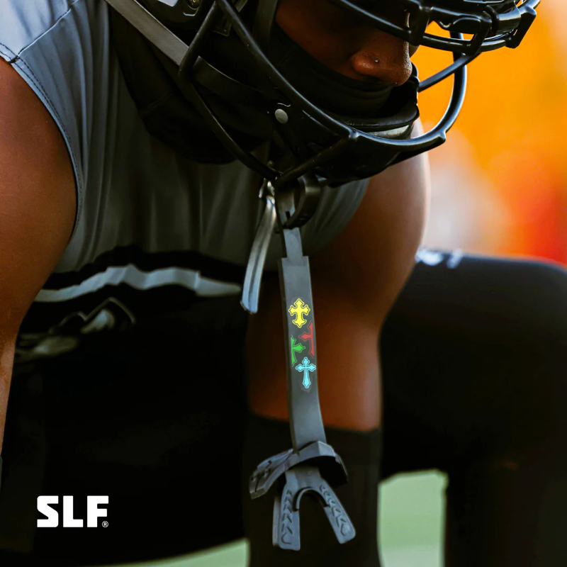 Football Mouthguard with Integrated Strap and Shock Absorption - Safety & Comfort