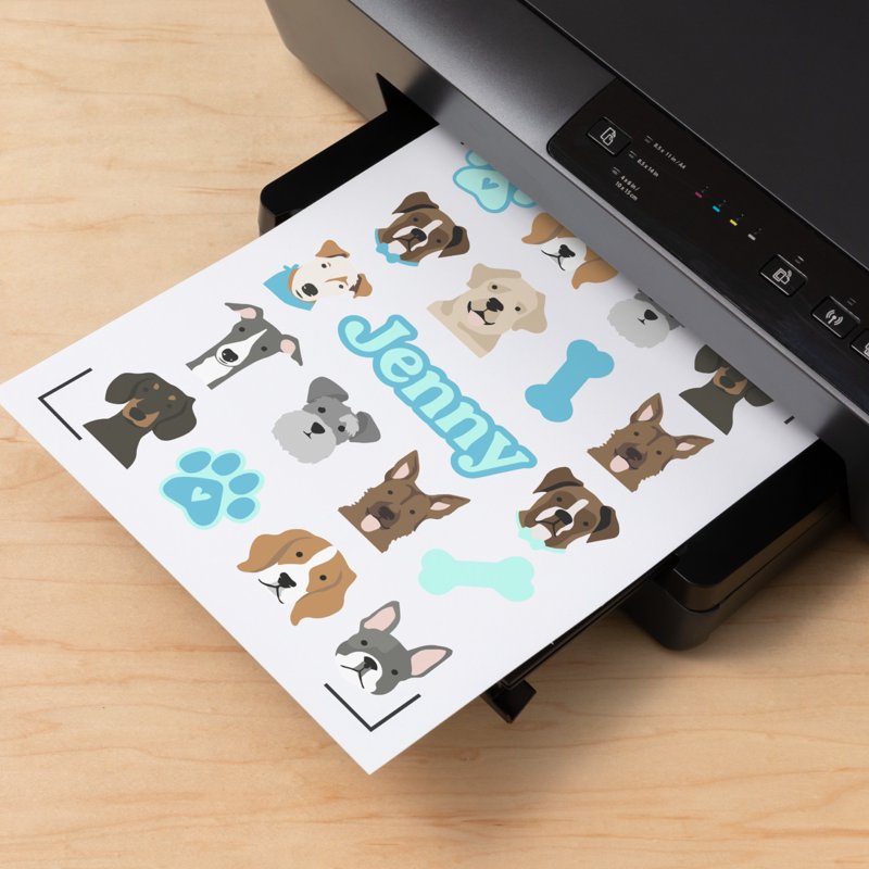 Printable Craft Materials Bundle for DIY Projects - Vinyl, Iron-On & Waterproof Stickers