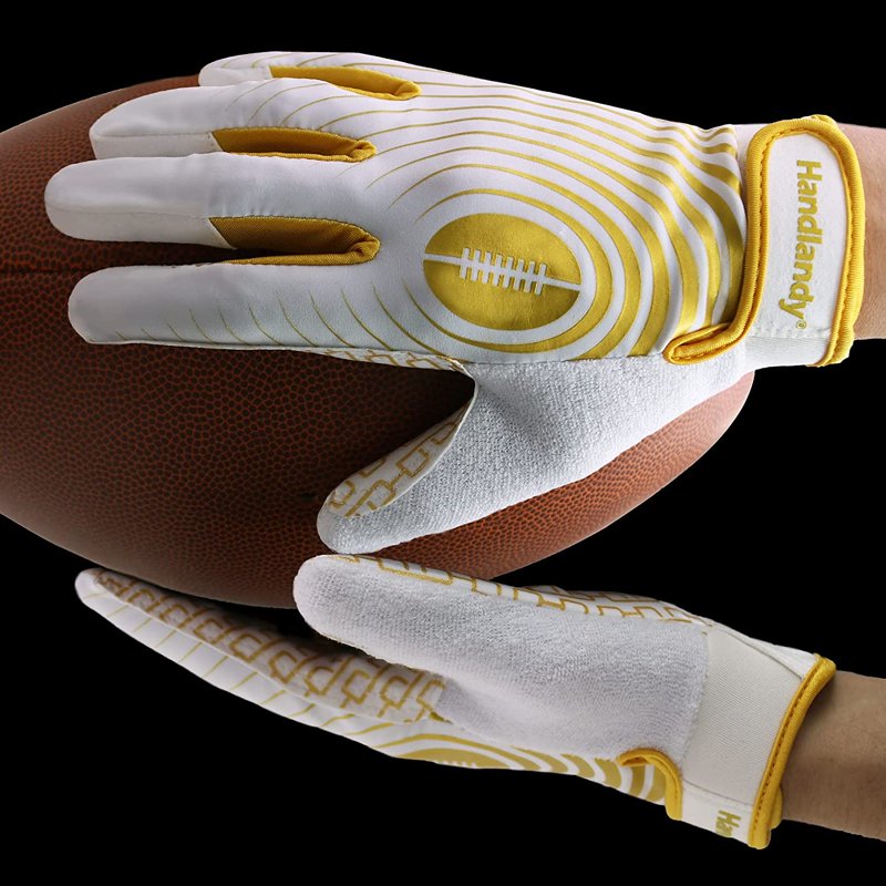 Youth Football Gloves - Sticky Silicone Wide Receiver Gloves for Kids & Adults, Breathable Stretch Fit