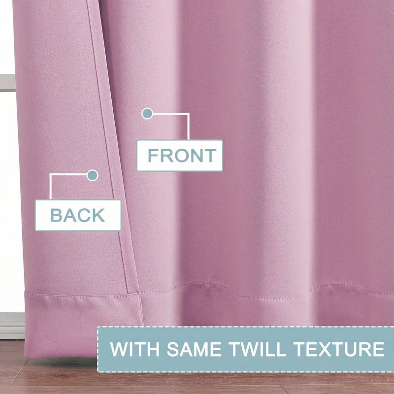 Blackout Curtains 40x54 Inches - Thermal Insulated Room Darkening Drapes for Bedroom & Nursery - 2 Panels