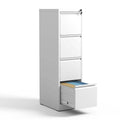4-Drawer Metal Vertical File Cabinet with Lock for Office & Home Steel Storage