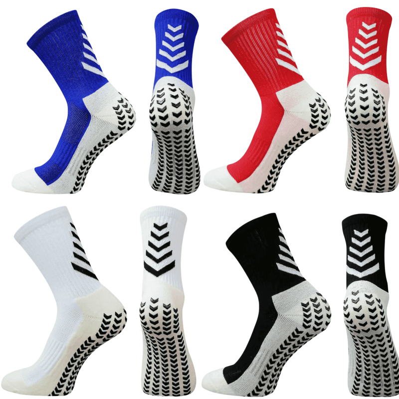 Men's Soccer Running Socks Non-Slip Cushioned Moisture-Wicking Athletic Socks