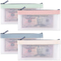 Clear Zipper Money Bags Set - Cash & Coin Organizer, Wallets & Deposit Pouches