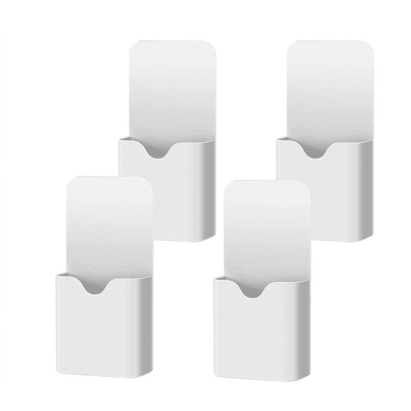 Magnetic Pen Holders 4 Pack - White Refrigerator & Whiteboard Storage Organizers