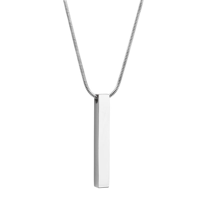 4 Sided Cremation Necklace with Filling Kit Unisex Keepsake Memorial Jewelry