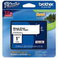 Genuine Brother TZe 251 Black on White Laminated Tape 1 Inch (24mm) - 4 Pack