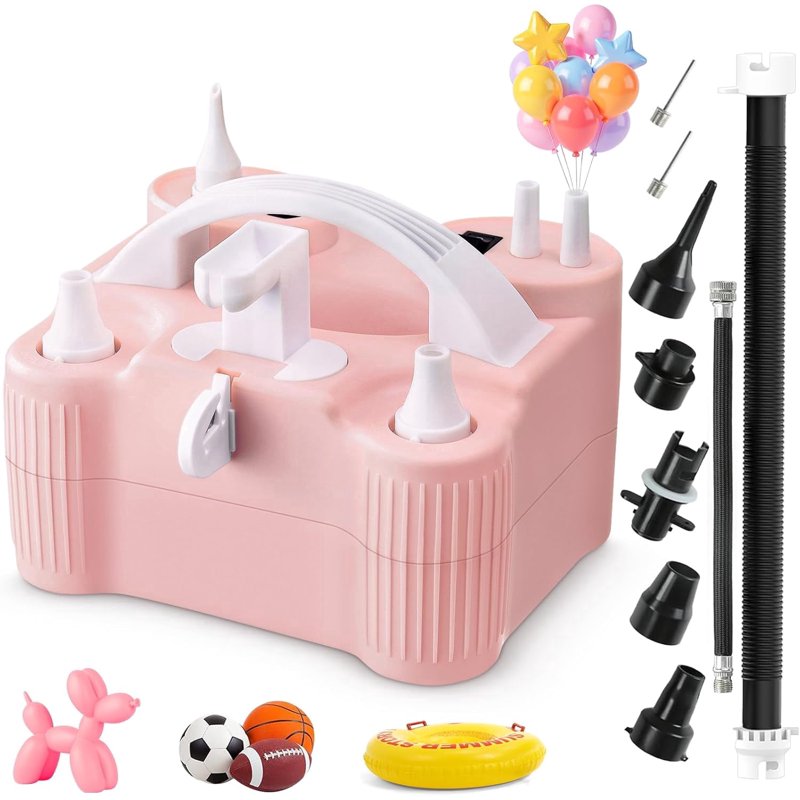4-in-1 Electric Balloon Pump for All Balloons and Inflatables - 600W Portable Air Blower