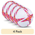 (4 Pack) Athletic Works Size 3 Pink Soccer Ball - Indoor/Outdoor Youth Soccer Ball