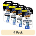 (4 Pack) Disposable Razors for Men – 3-Blade Pivot Head, Aloe Lubricant