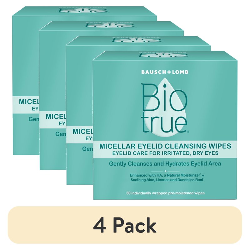 Micellar Eyelid Cleansing Wipes Fragrance-Free Hydrating Face Wipes 3 Pack