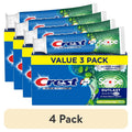 (4 Pack) Crest Fluoride Toothpaste with Scope Outlast - Mint, 3 x 5.2 oz
