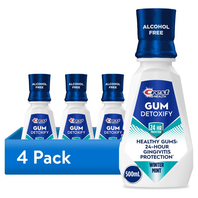 Crest Mouthwash Pro-Health Gum Detoxify Winter Mint 500mL - Multipack Options
