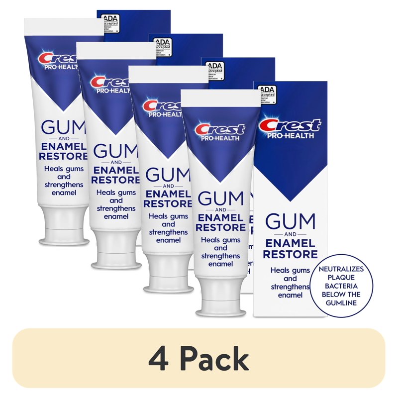 (4 Pack) Crest Pro-Health Gum & Enamel Repair Toothpaste - Advanced Whitening, 2.6 oz