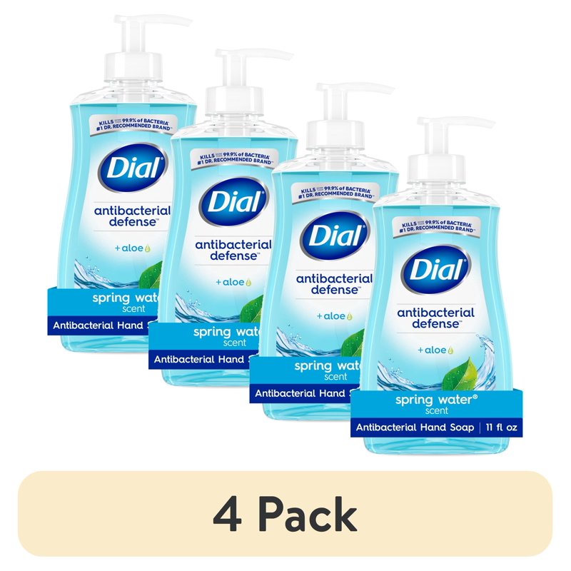 Antibacterial Liquid Hand Soap with Aloe Vera - 4 Pack, 11 Fl oz Each