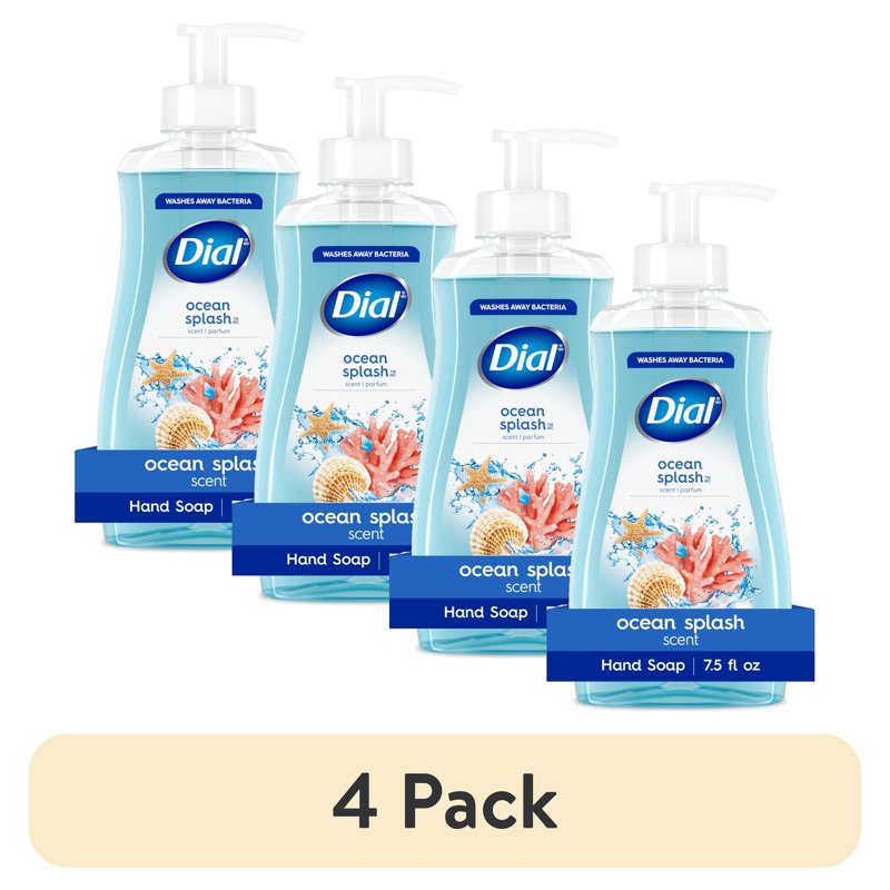 Gentle Liquid Hand Soap 4 Pack - Ocean Splash, Deep Cleansing & Moisturizing