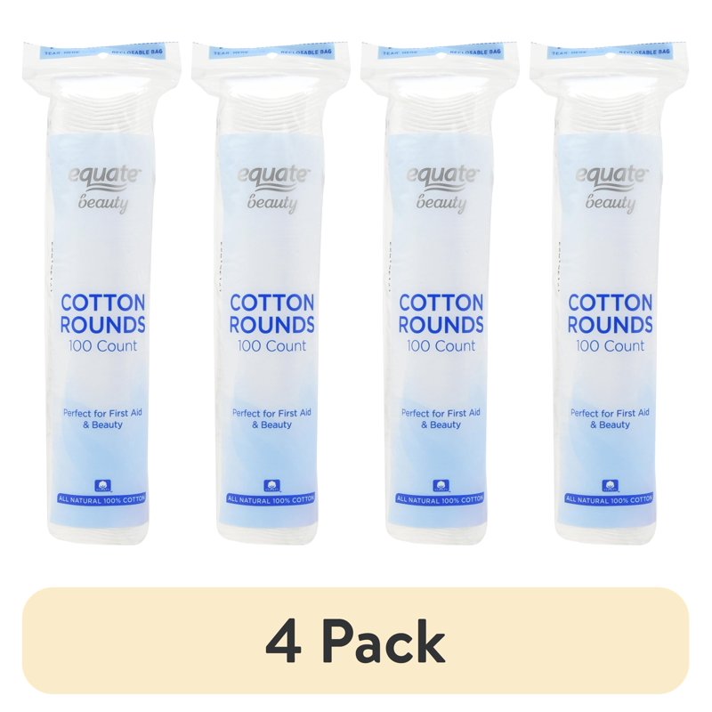 Cotton Rounds Pack of 4 - Gentle Makeup Remover & Skincare Pads