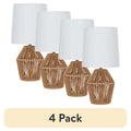 Mini Rope Table Lamp Set - Brown, 12.75 Inch, 4 Pack