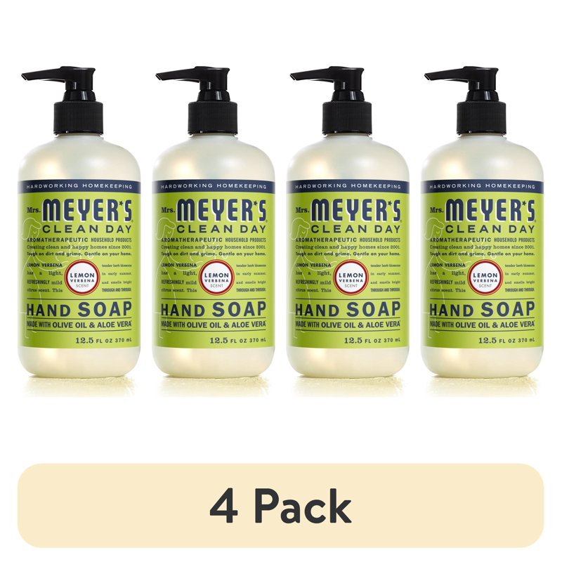 Mrs. Meyer’s Lemon Verbena Liquid Hand Soap - 12.5 oz, Pack of 4