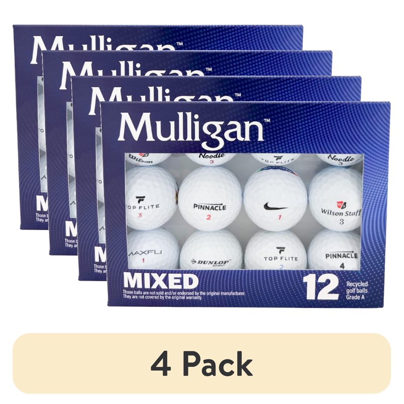 Recycled White Golf Balls 12-Pack - Mixed Brands for Practice & Play